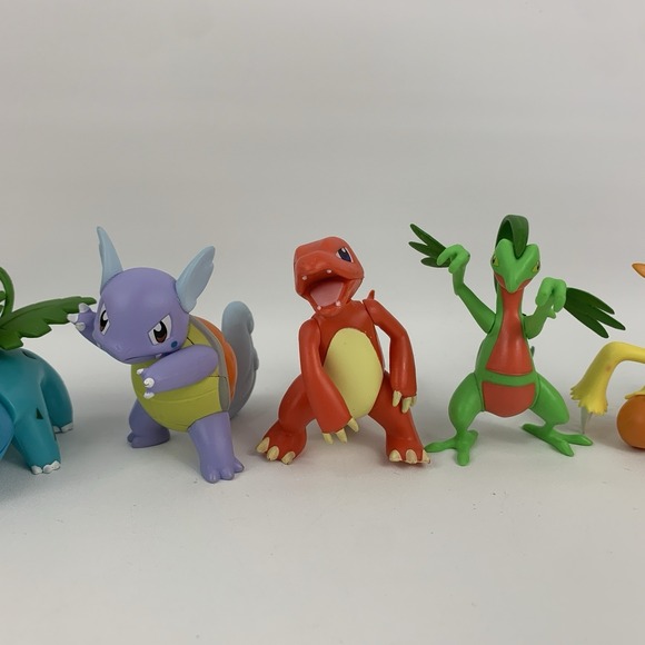 Pokemon Figures Lot Ivysaur Grovyle Wartortle Charmeleon Poke Ball Tomy Figures - Picture 12 of 16